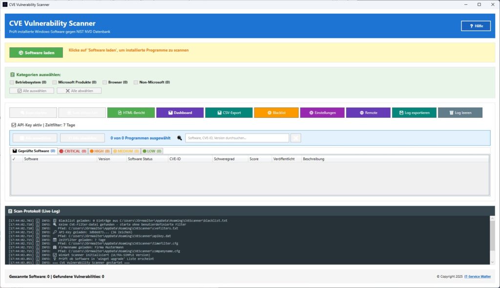 CVE Vulnerability Scanner