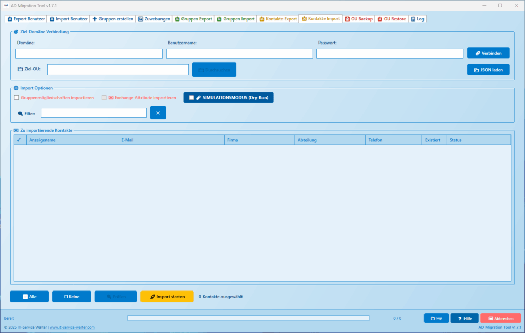 Kontakte Import Kontakte Import