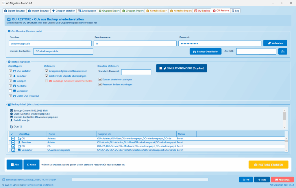 OU Restore OU Restore