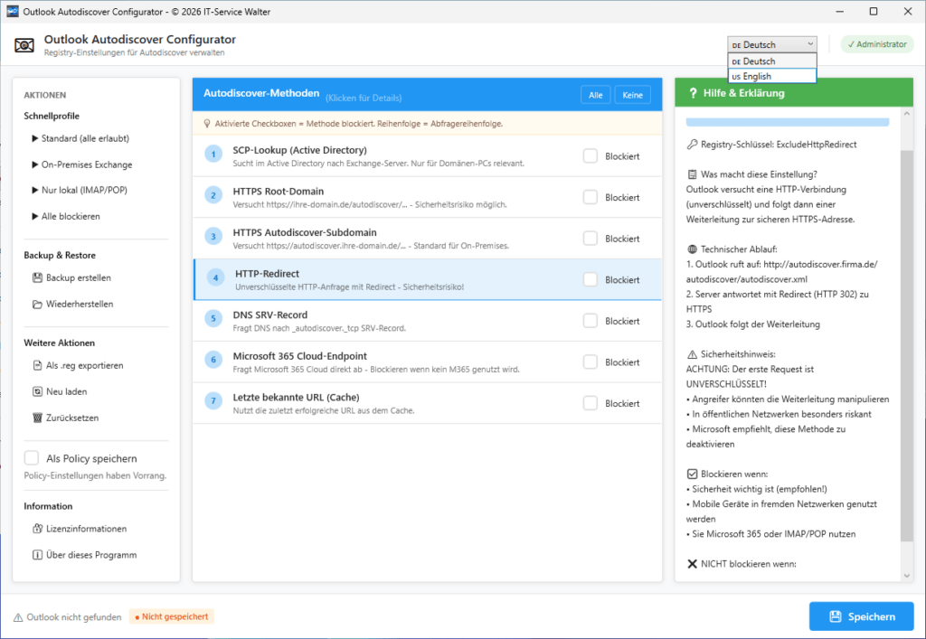 Outlook Autodiscover Configurator