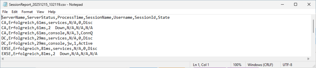 Session Report Session Report