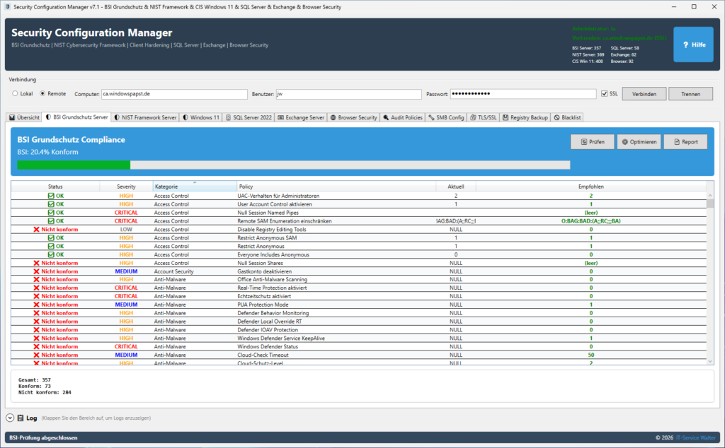 Umfassende Sicherheitshärtung für Windows-Umgebungen Umfassende Sicherheitshärtung für Windows-Umgebungen